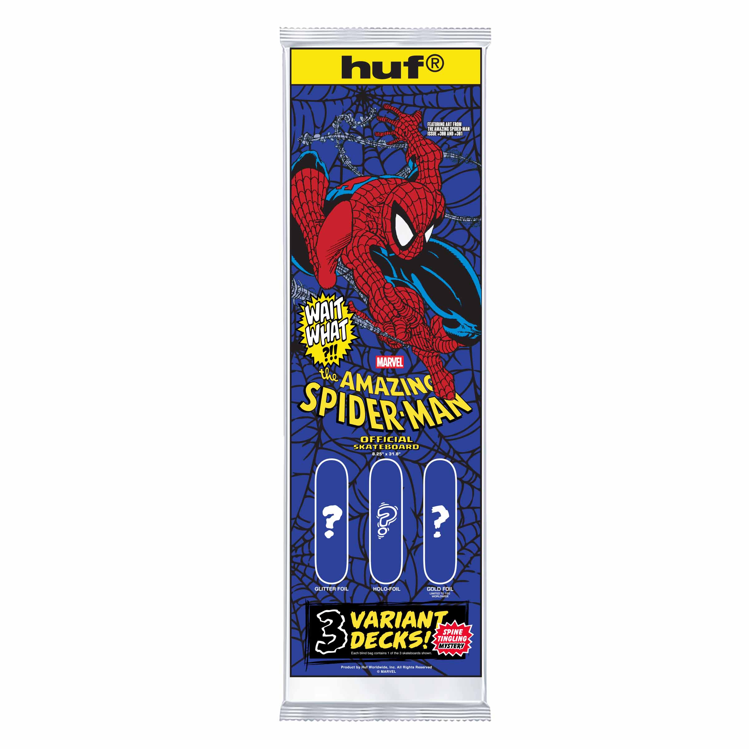 HUF x Marvel Spider-Man Issue 300 Blind Bag Deck | Foreverfly Skate