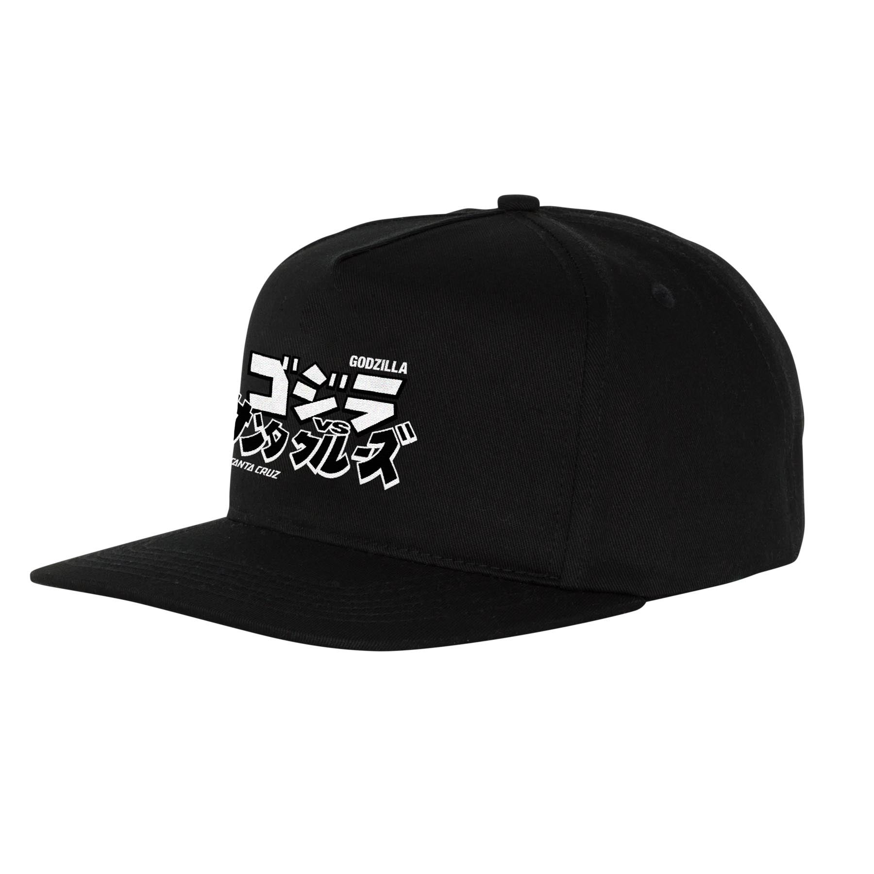 Godzilla vs Santa Cruz Snapback Mid Profile Hat Black