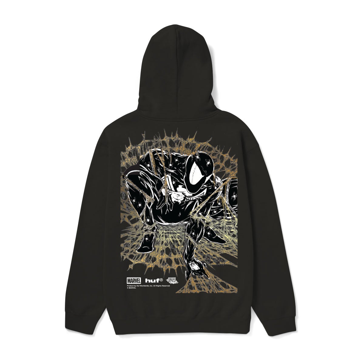 HUF x Marvel Spider-Man Arachknight Zip Hoodie Black | Foreverfly