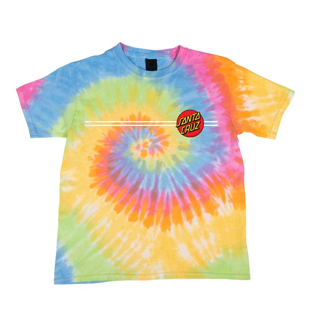 Santa Cruz Kids Wave Dot Blue Tie Dye T-Shirt