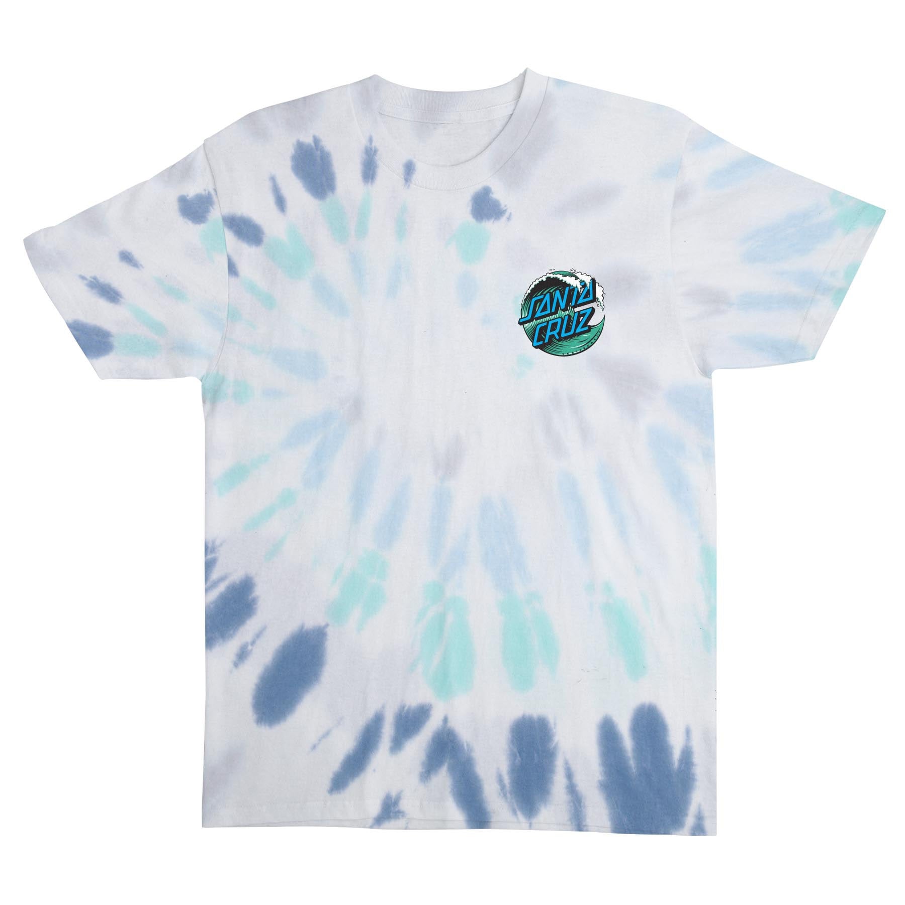 Santa Cruz Wave Dot Blue Tie Dye T-Shirt